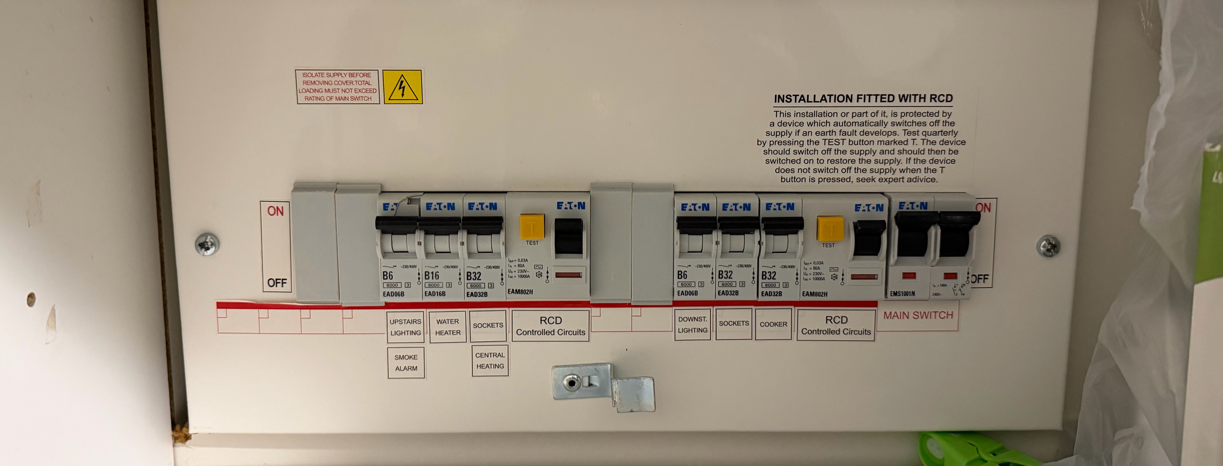 Consumer unit and electrical services