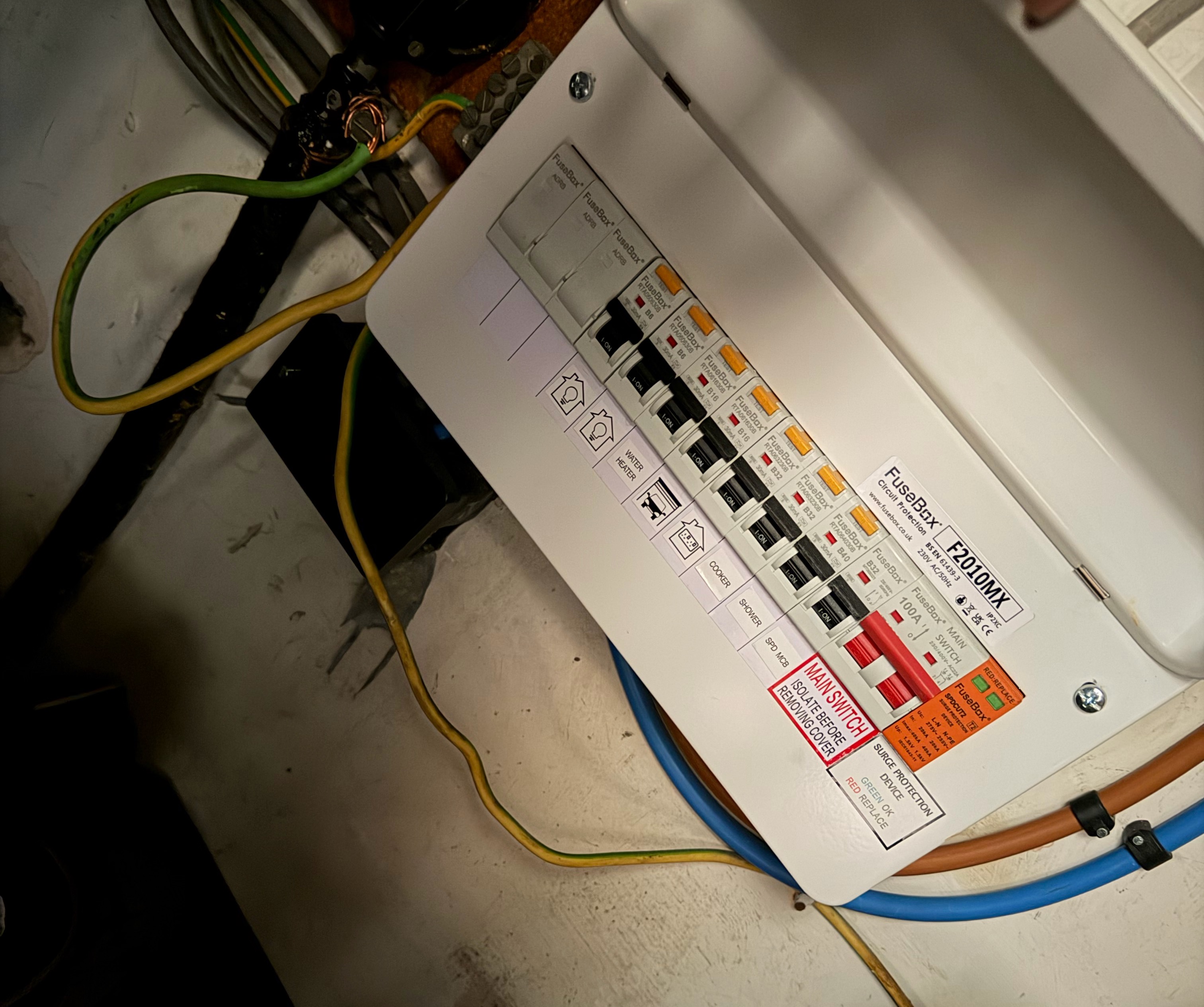 Hager consumer unit with SPD