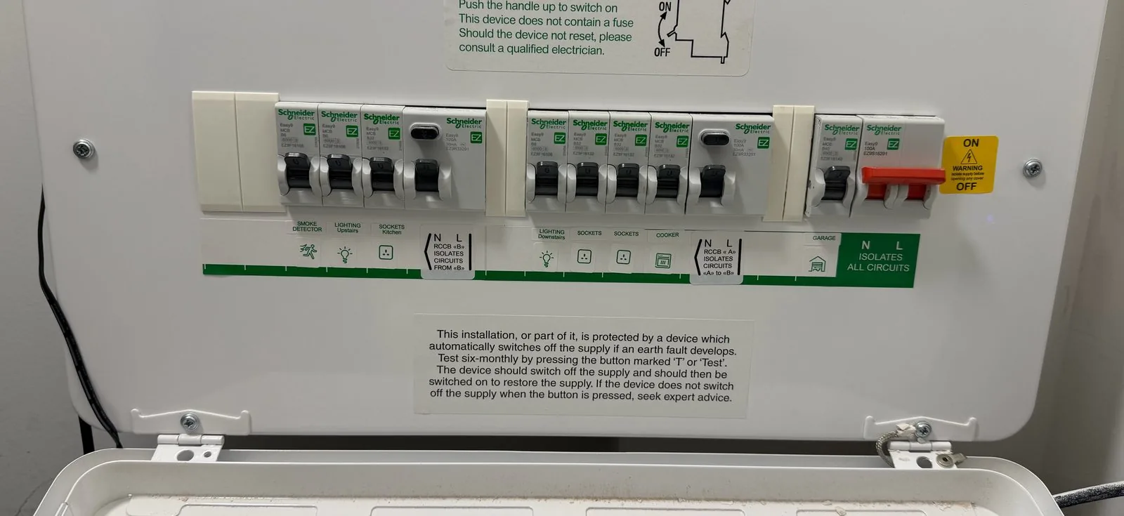 Schneider consumer unit